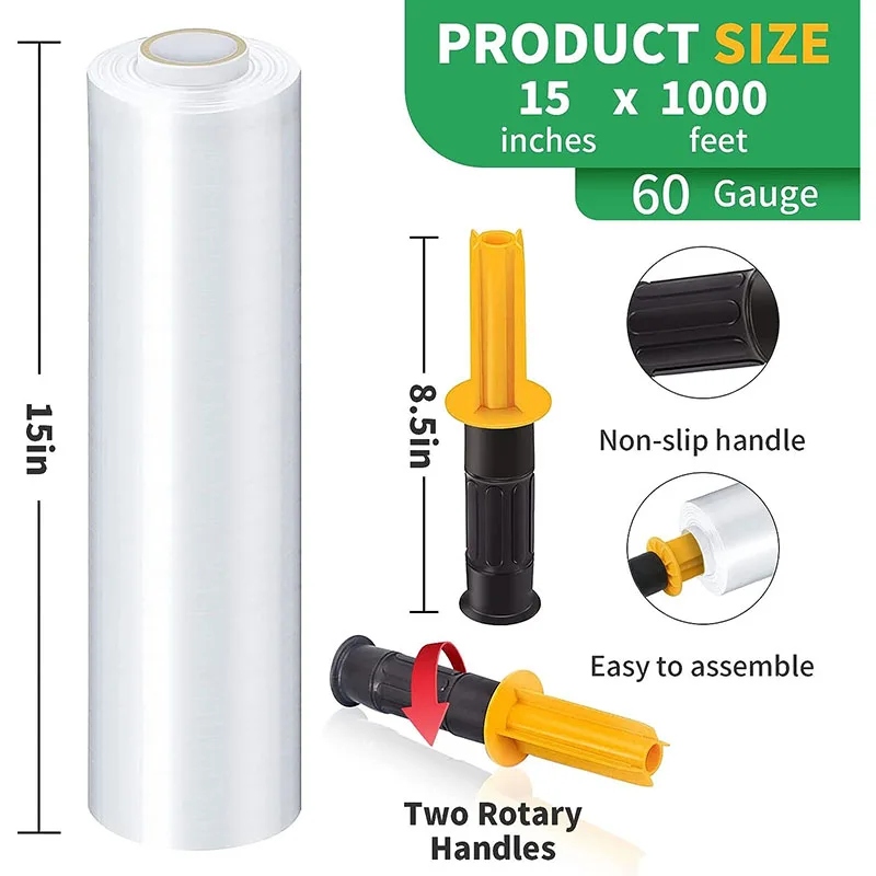 

38 см с ручками для упаковки поддонов, Защитная Прозрачная пластиковая пленка для упаковки, промышленная прочность