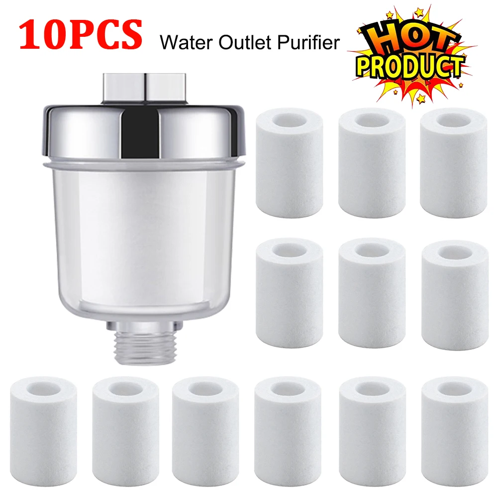 

10Pcs Universal Faucet Filters Water Outlet Purifier for Kitchen Bathroom Shower Filter Pp Cotton Household Accessories