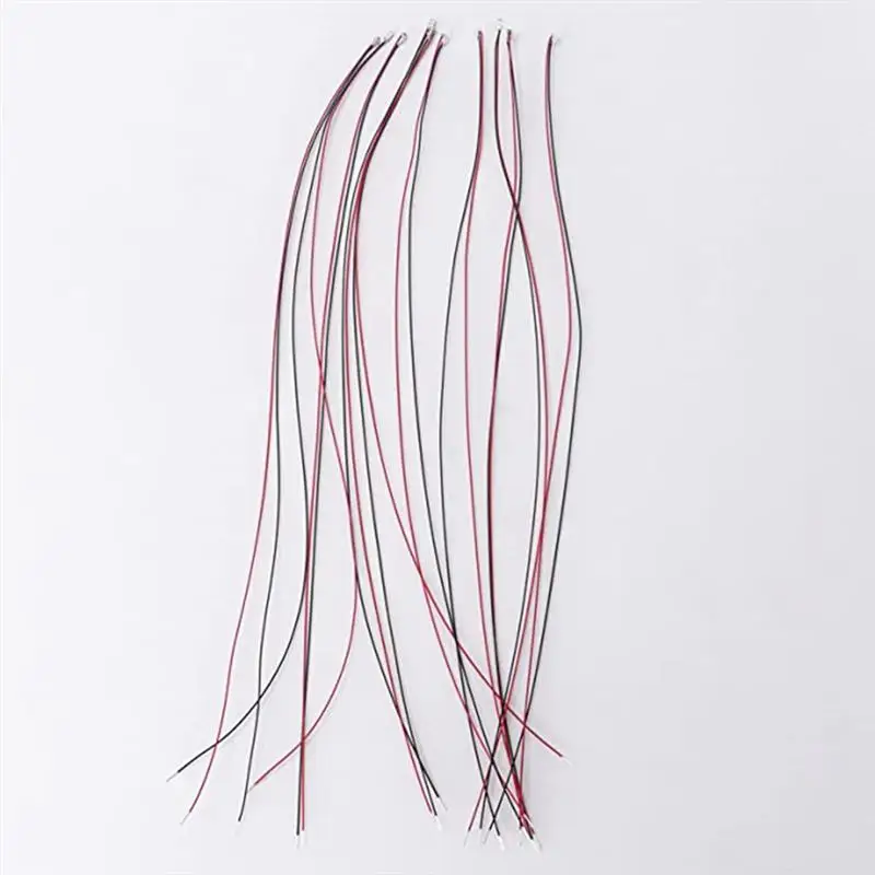 50pcs SMD LED Model Light 0402 0603 Micro Led Pre-Soldered Chip Wired 3V Railway Train DIY Model Building Kits Toy Leads Wires 6