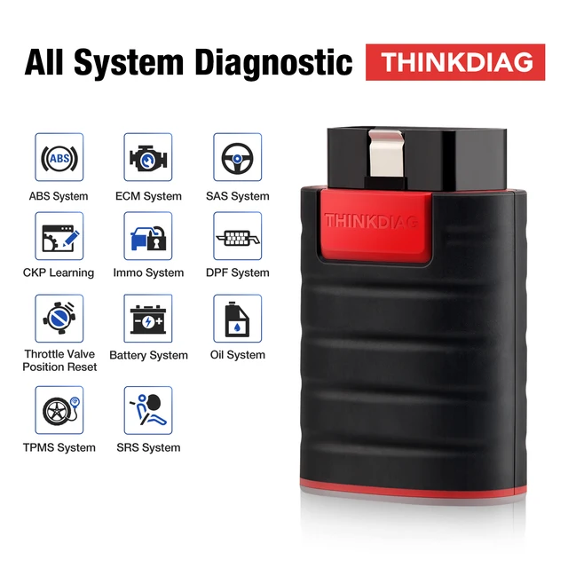 2024THINKCAR Thinkdiag New Version Car Intelligent Diagnostic Tool TPMS SAS DPF Oil Reset Services OBD2 Scanner Auto Code Reader 6