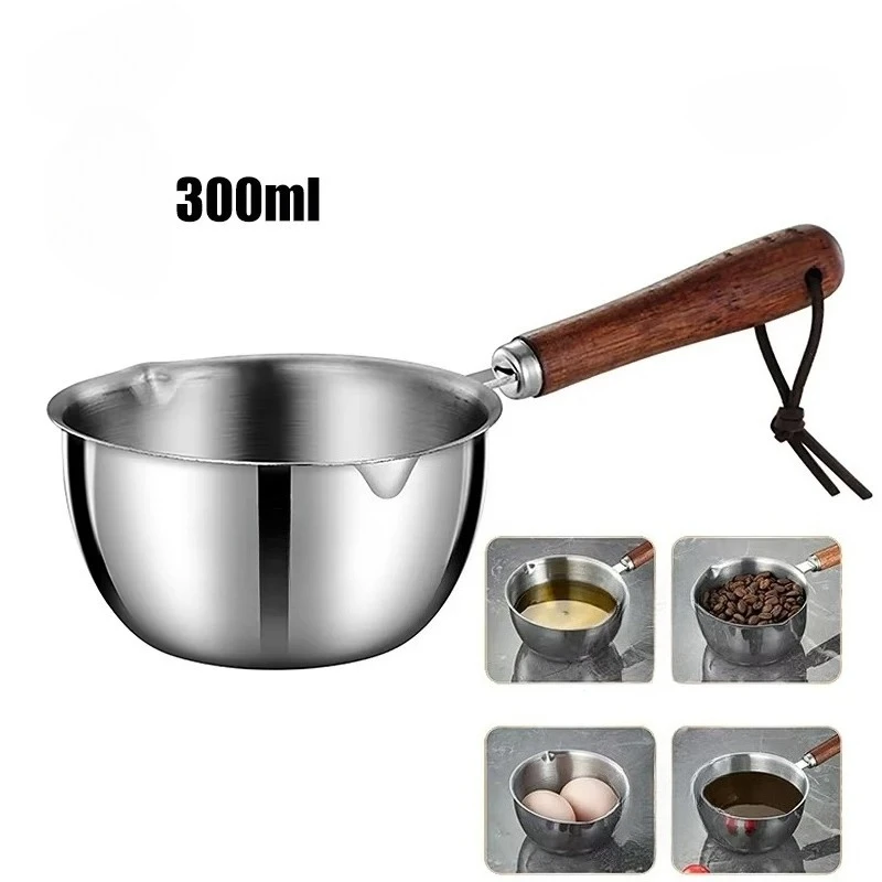 300ml Long Handle Wax Melting Pot Stainless Steel Diy Scented Candle Soap Chocolate Butter Handmade Soap Jug Heated Coffee