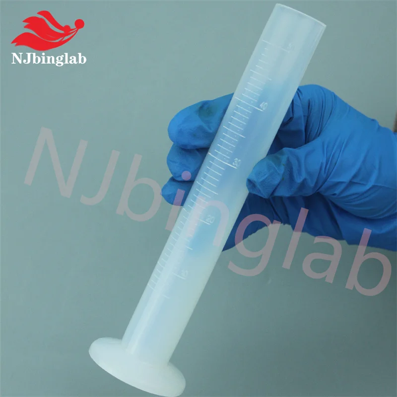 NJbinglab Graduated PFA 50ml Measuring Cylinder Low Dissolution and Precipitation for Trace Elemental Analysis