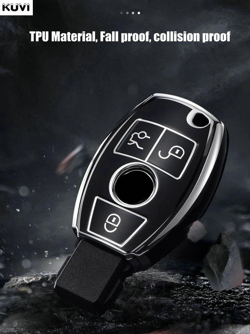 TPU Car Remote Key Case Cover Shell Fob For Mercedes Benz A B C E R Class GLS GLA GLK GLC CLS CLA AMG W204 W205 W212 W463 W176 key case cover,key case,car key shell,flip key fob shell