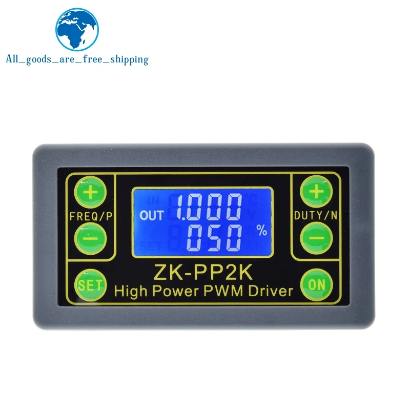 ZK-PP2K PWM DC 3.3~30V 12V 24V Motor Speed Controller regulator 8A 150W Adjustable LED Dimmer Pulse Frequency Duty Ratio dc motor speed controller motor speed controller electric motor speed controller