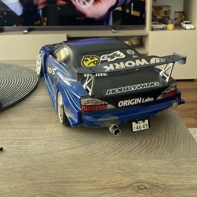 1/10 Scale RC Car Plastic Carbon Fiber Pattern Rear Wing Spolier Drift On Road Touring Model Hobby