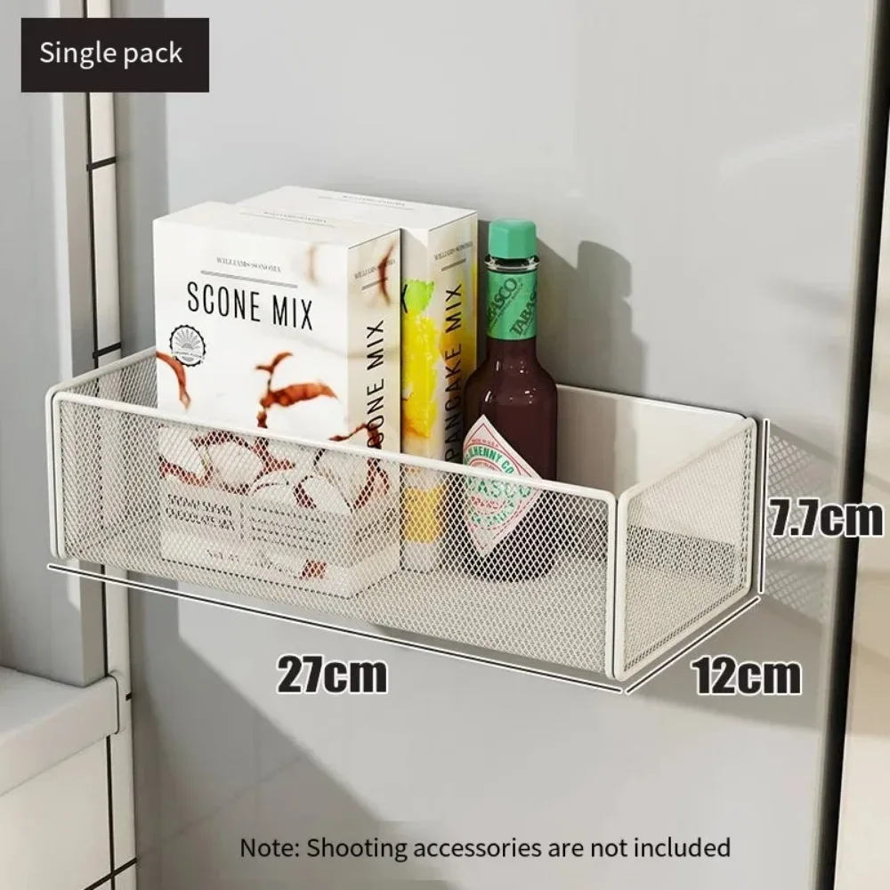Magnetic Storage Rack Refrigerator Outer Magnet Hanging Kitchen Divine Artifact Portable No Punching Required Storage Shelves