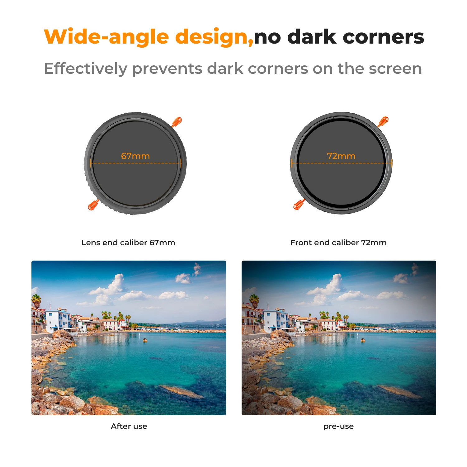 Camera Lens Filter Variable ND Filter Photography Filter K&F Concept Nano-C Variable ND2-32&CPL 2In 1 Filter 1-5 Stops 49mm 52mm 58mm 67mm 72mm 77mm 82mm No Black X Cross
