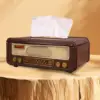 Radio Tissue Box Cover Retro Rectangular Tissue Box Holder Radio Shape Retro Paper Dispenser for Home Decor Ornaments 4
