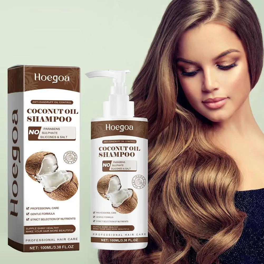 

100 мл натуральный шампунь с кокосовым маслом Мягкий Гладкий продукт для волос уход за волосами отпуск уход A6h6