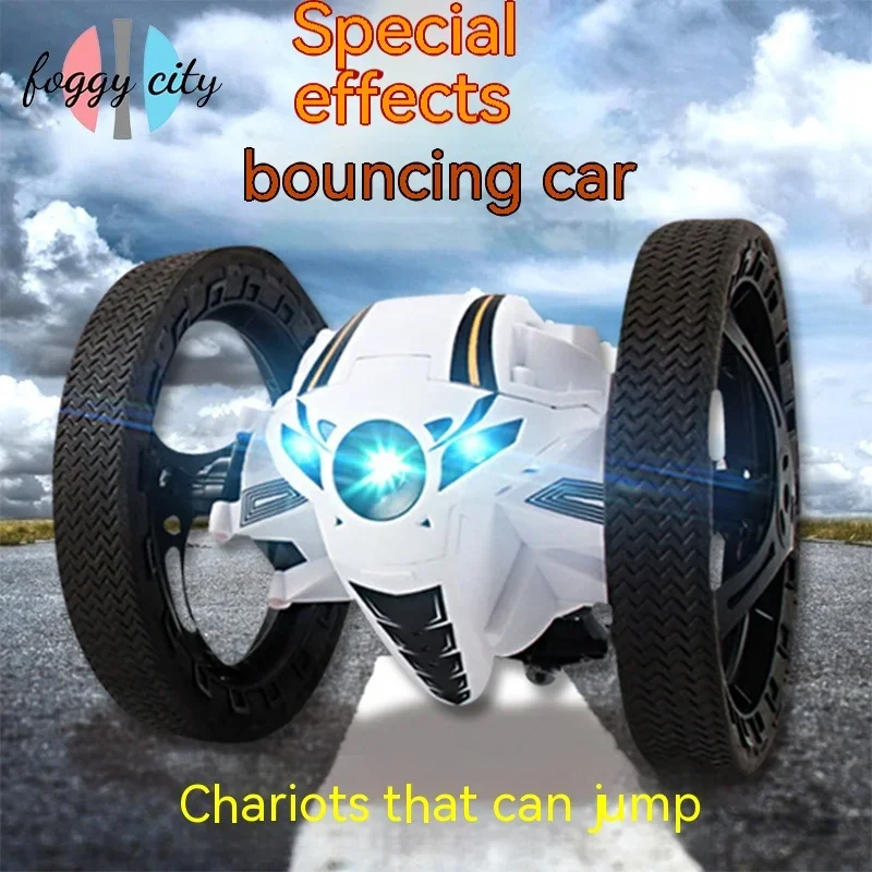 

Creative Toy Bounce Car 2.4g Special Effects Mini Remote Control Car New Strange Intelligent Robot Boy's Birthday Children Gift