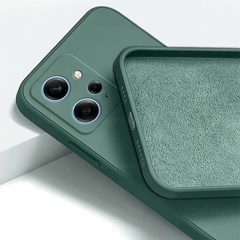 

For Xiaomi Redmi Note 12 4G Case Cover Redmi Note 12 Funda Shell Soft Liquid Silicone Phone Case For Redmi Note 12 4G