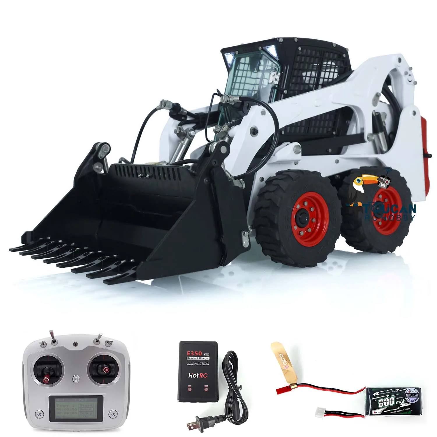 

LESU 1/14 Hydraulic RC Loader Wheeled Skid-Steer Aoue-Lt5H I6S Radio Battery Charger Cars Model Toys For Adult Thzh1451-SMT9