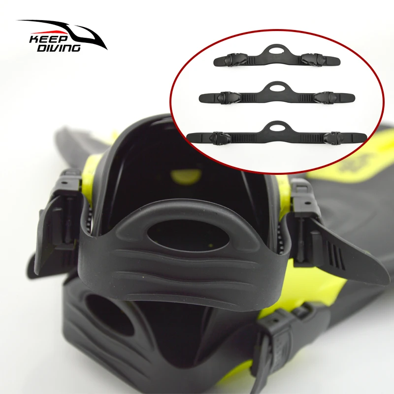 1 Pair Adjustable Scuba Diving Fins Accessories Swimming Fins Straps Big Buckles Small Buckles 2