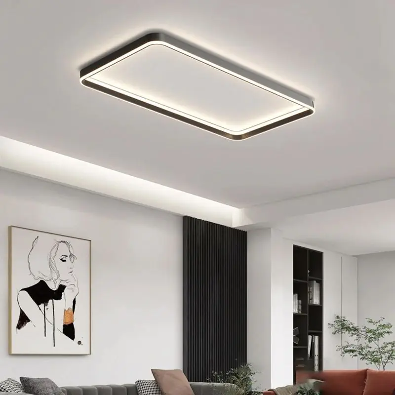 Lámpara De Techo LED Cuadrada Moderna De 30 W Y 3500 Lm (luz Cálida De 3000 K), Color Negro, 30 Cm, Ideal Para Dormitorio, Salón, Cocina Y Pasillo. | Leroy Merlin