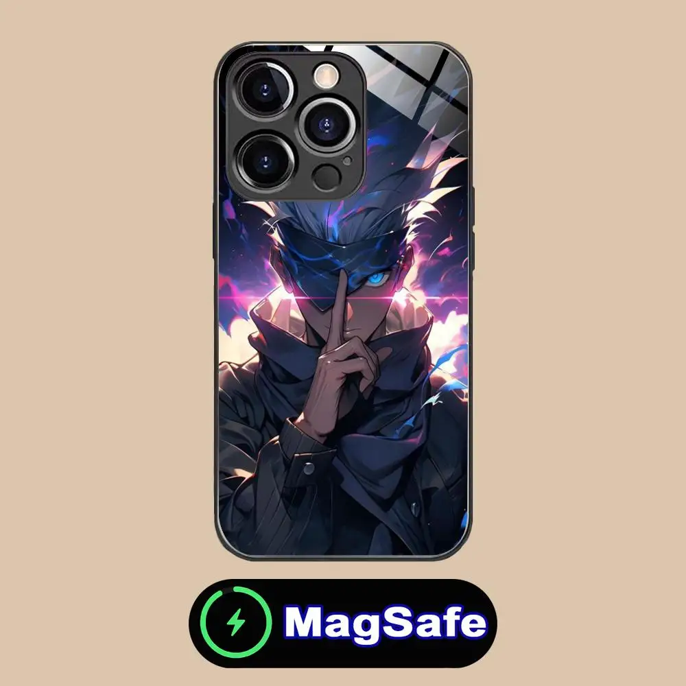 Jujutsu Kaisen Satoru Gojo Luxury Phone Case with MagSafe Glass Cover