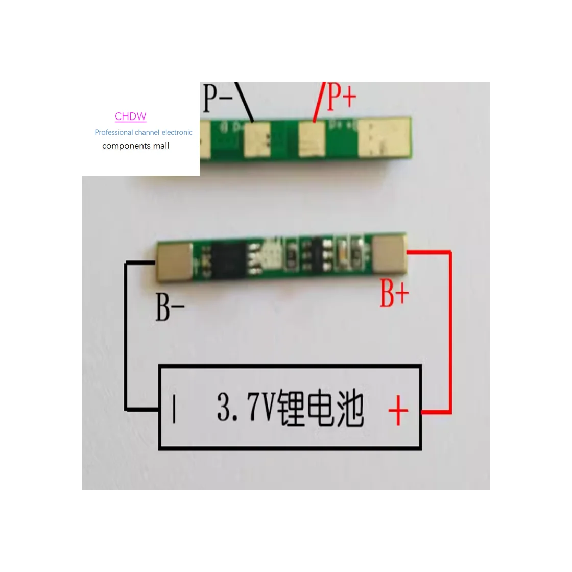 3.7V lithium battery protection plate suitable for polymer 18650 solder pads can be spot welded with multiple 3A overcurrent val