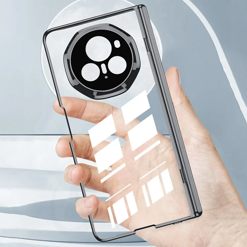 Magnetic Hinge Stand Plating Clear Case for Honor Magic v3 Outer Screen Glass Pr