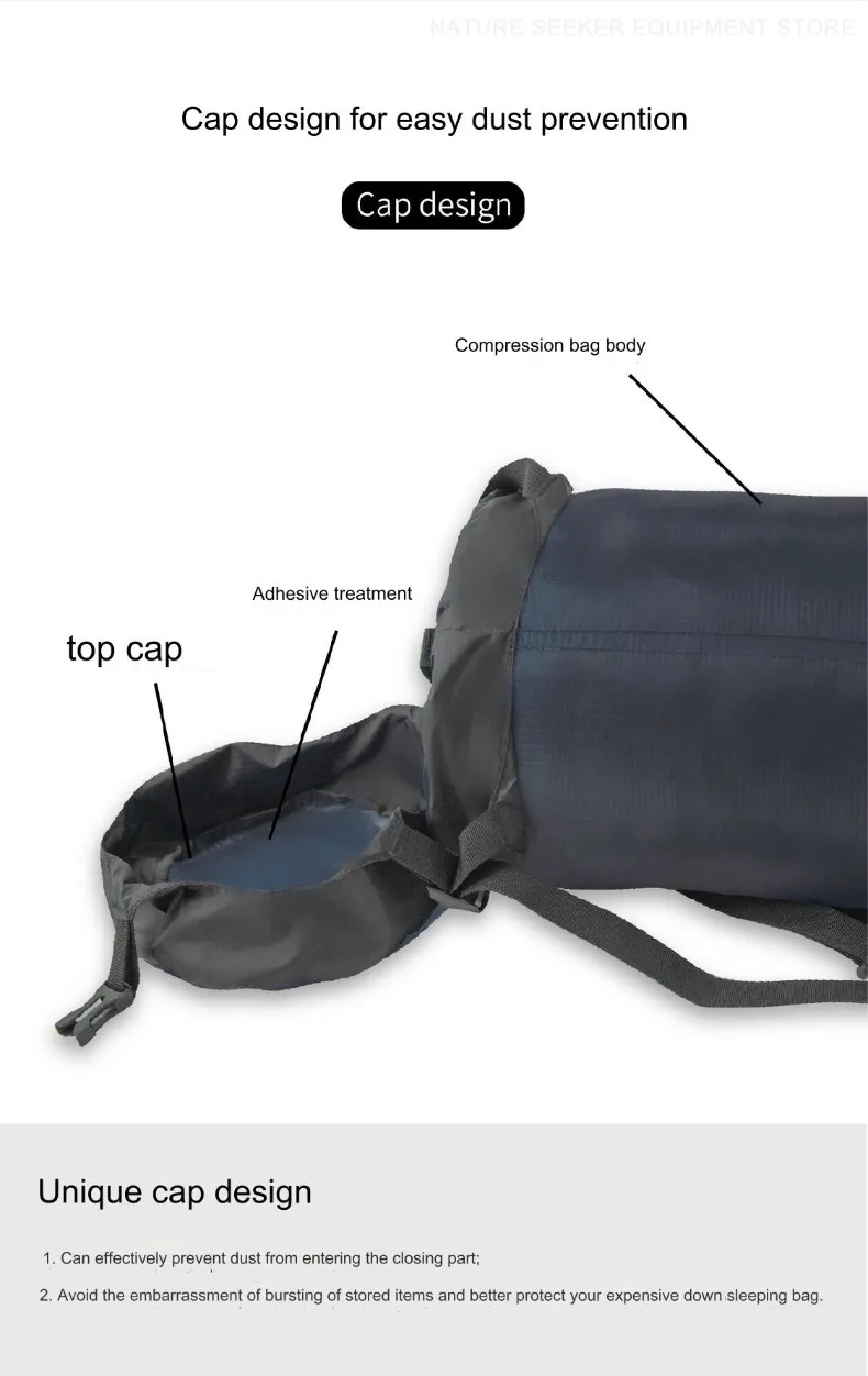 Description Picture 4 of itemCompression Bag for Sleeping Bag Outdoor Down Jacket Clothing Pouch Waterproof Storage Pack for Travel Hiking Camping Equipment
