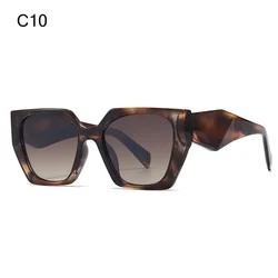 Chic UV400 Oversized Irregular Square Frame Sunglasses (C10)