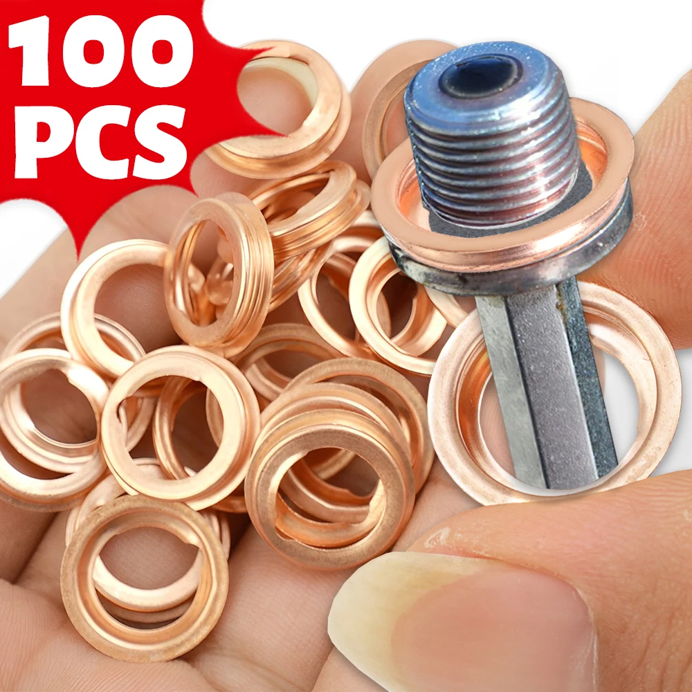 Car Oil Drain Plug Gasket Car Engine Oil Pan Screw O Sealing Washer Kit Replaceable Accessories for Nissan Infiniti 11026-JA00A