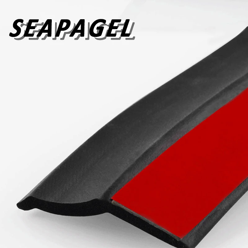 Front Bumper Spoiler Lips Car Bumper Lip Protection Decoration Stickers Rubber Car Universal Protectors 1M/2.5M