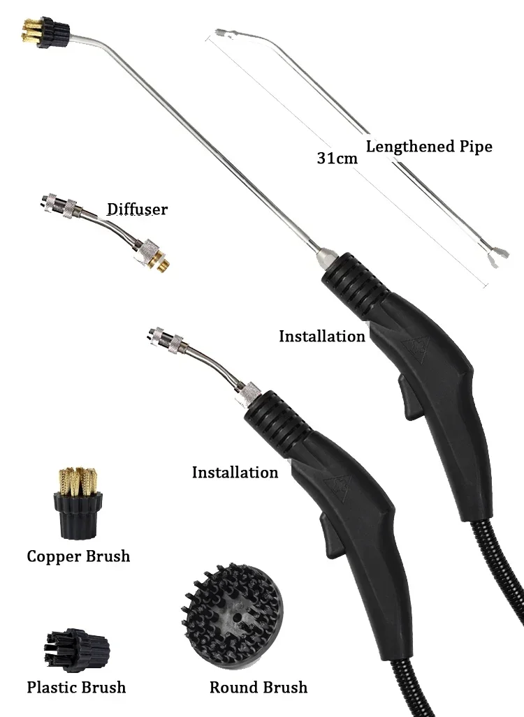 3100 W elektrischer Dampfreiniger, hohe Temperatur und Druck, Sterilisation, Jet-Waschmaschine für Zuhause, Küche, Auto, Klimaanlage – Detail 9