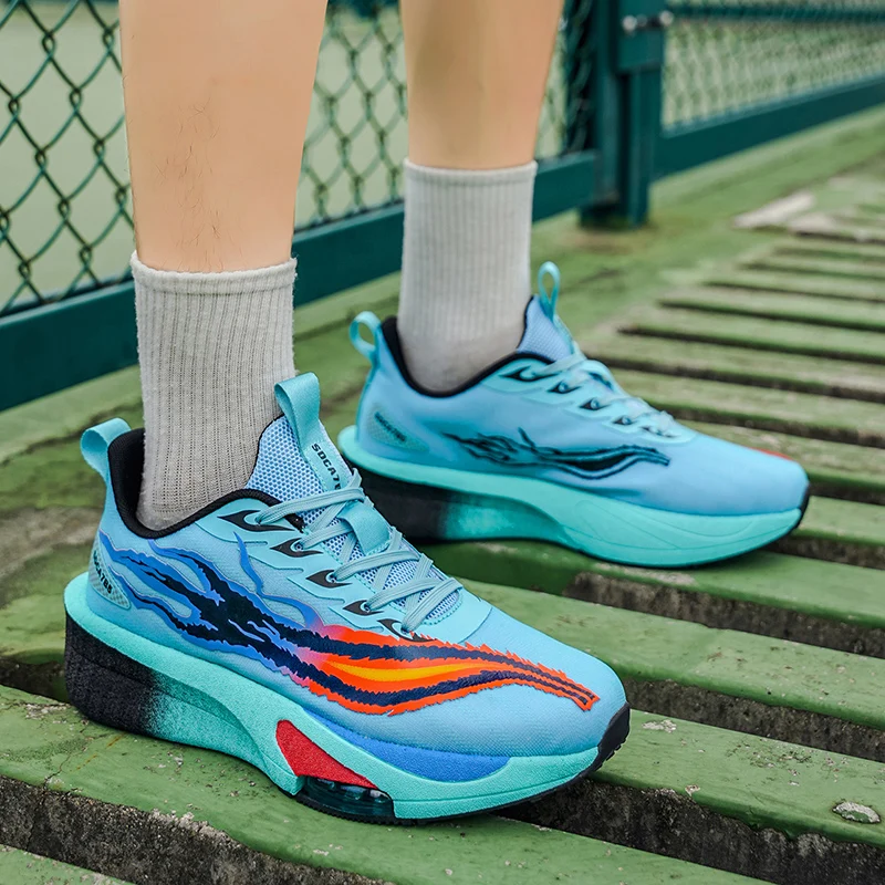 Men's Athletic Running Shoes - Lightweight Cushioning, Non-Slip Sole, Breathable Sneakers, Comfortable Lining, Suitable for Gym, Jogging, Casual Wear - Versatile for All Seasons, Stylish Design, Stable Lace-Up Closure.