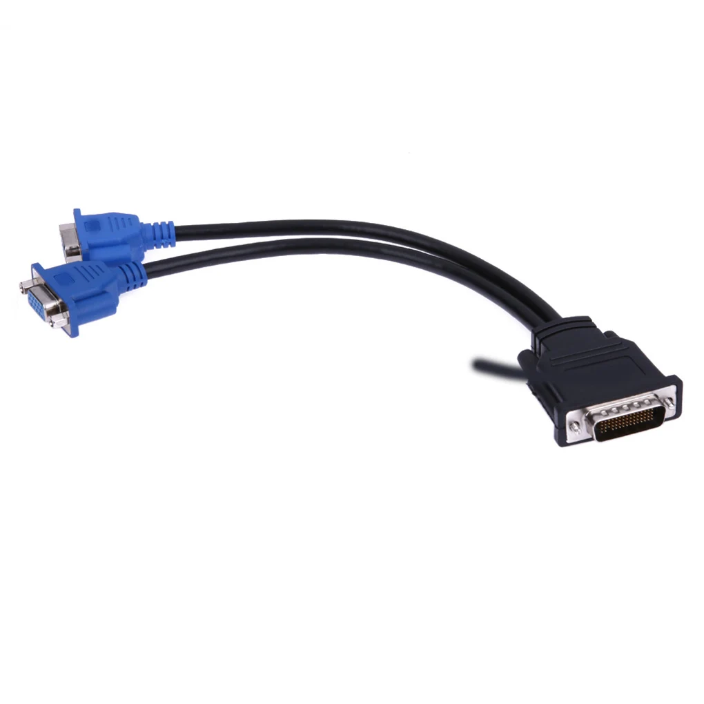 

DMS-59 Pin Male to 2 VGA 15 Pin Female Adapter Cable TV Projector Computer Two VGA Outputs Splitter Cord Wire