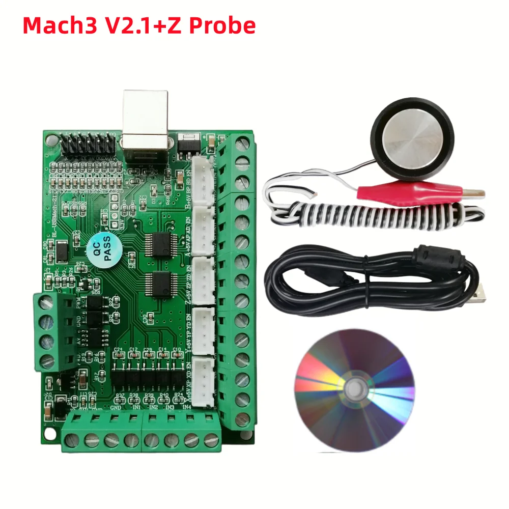 Mach3 v2 1 v3 25 usb 5 axis breakout board driver motion card