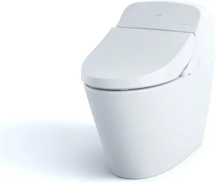Washlet with Integrated Toilet G400 Cotton White Bidet Toilet with Integrated Dual Flush Toilet with 3D Tornado Flush Technology 3
