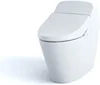 Washlet with Integrated Toilet G400 Cotton White Bidet Toilet with Integrated Dual Flush Toilet with 3D Tornado Flush Technology 3