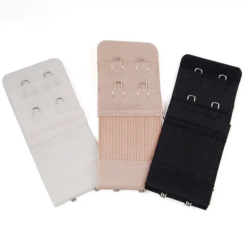 Black/White/Nude 3 Hook Bra Extender 3 Pack