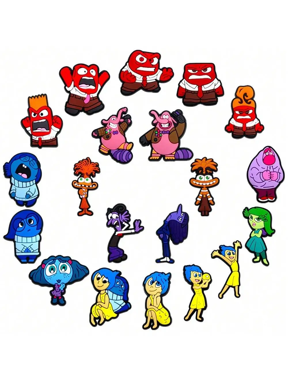 Shoe charms Red People Characters Shoe Charms 20PCS for Clogs Bubble Slides Sandals PVC Shoe Decorations Accessories for Christmas Bir