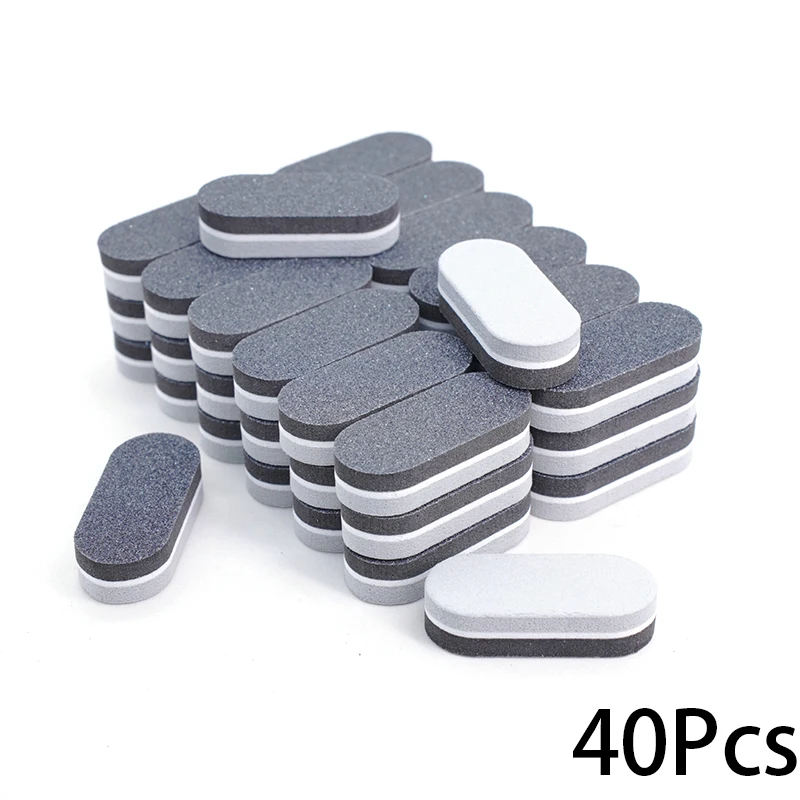 10/20/40Pcs Mini Nail Sponge File Buffer Block Gel Accessories