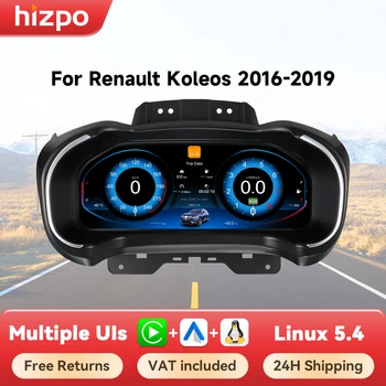 Pantalla LCD Hizpo de 12.3 pulgadas con Carplay y Android Auto para Renault Koleos Megane 4 2016-2019, panel de instrumentos digital para automóvil. 1