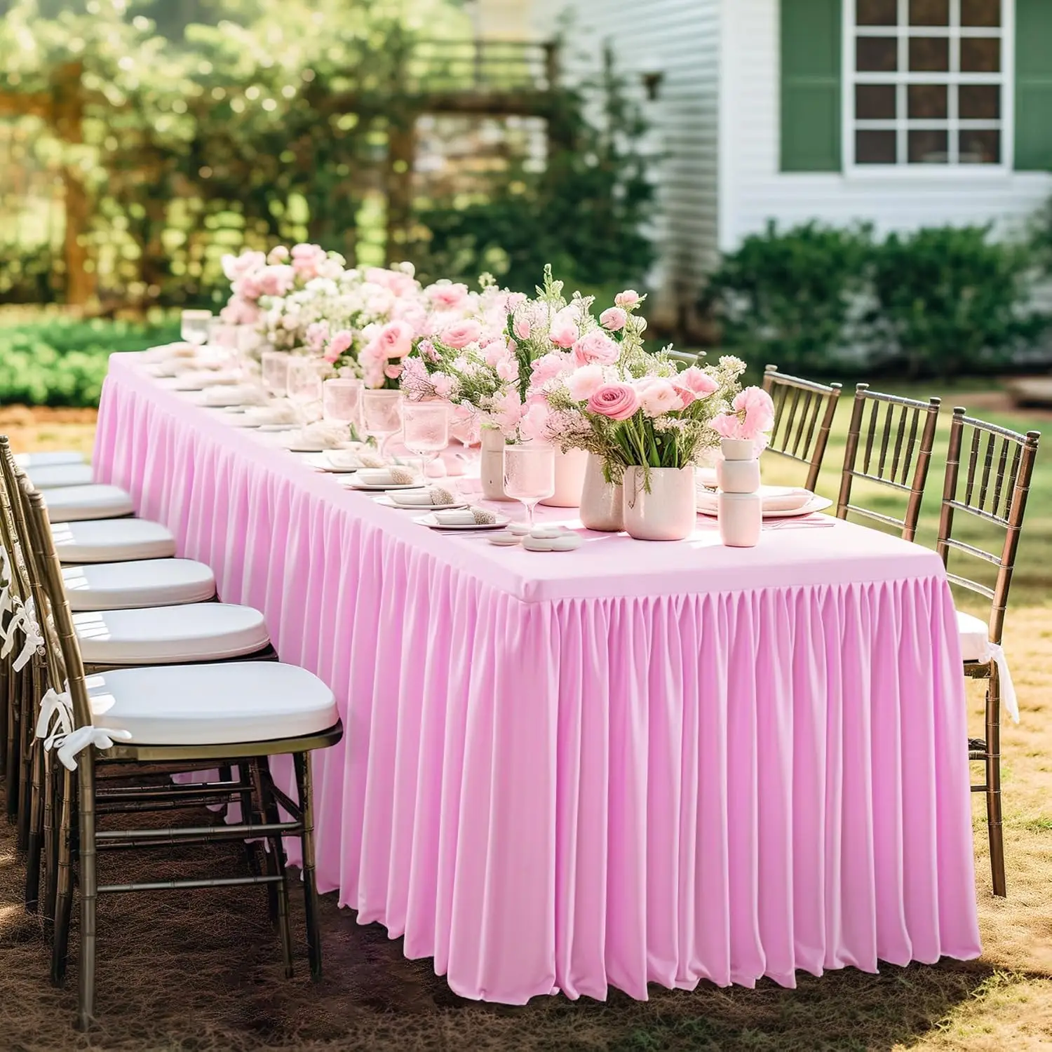 Table Skirt Conference Room Tablecloth Exhibition Activities Business Affairs Sign Rectangle Fabric Desk Cover Weddings Birthday