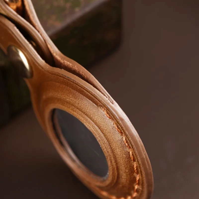 Premium Cowhide Leather Handmade Protective Case - High-End Quality Anti-Lost Solution