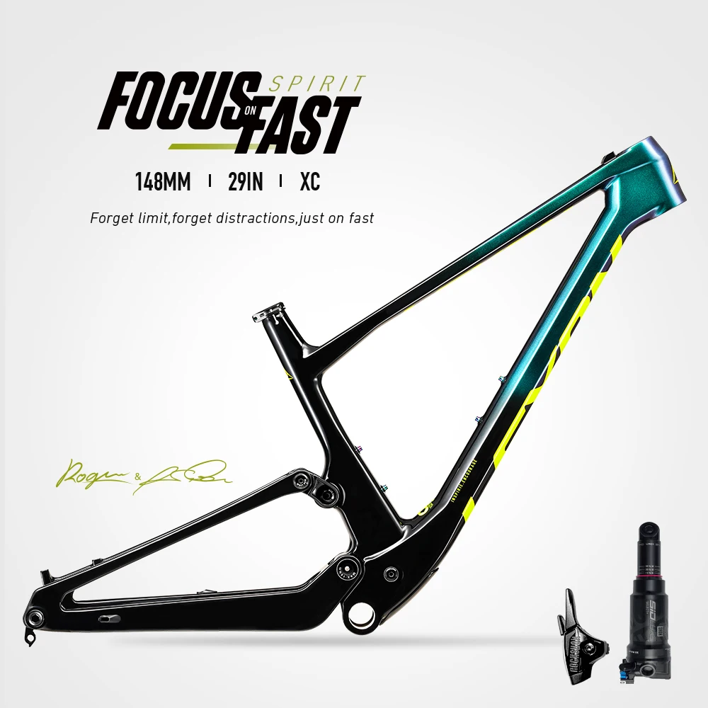 Lexon Spirit 29 Cadre De Vtt En Fibre De Carbone, Suspension Intégrée, Boost, 148mm, Xc