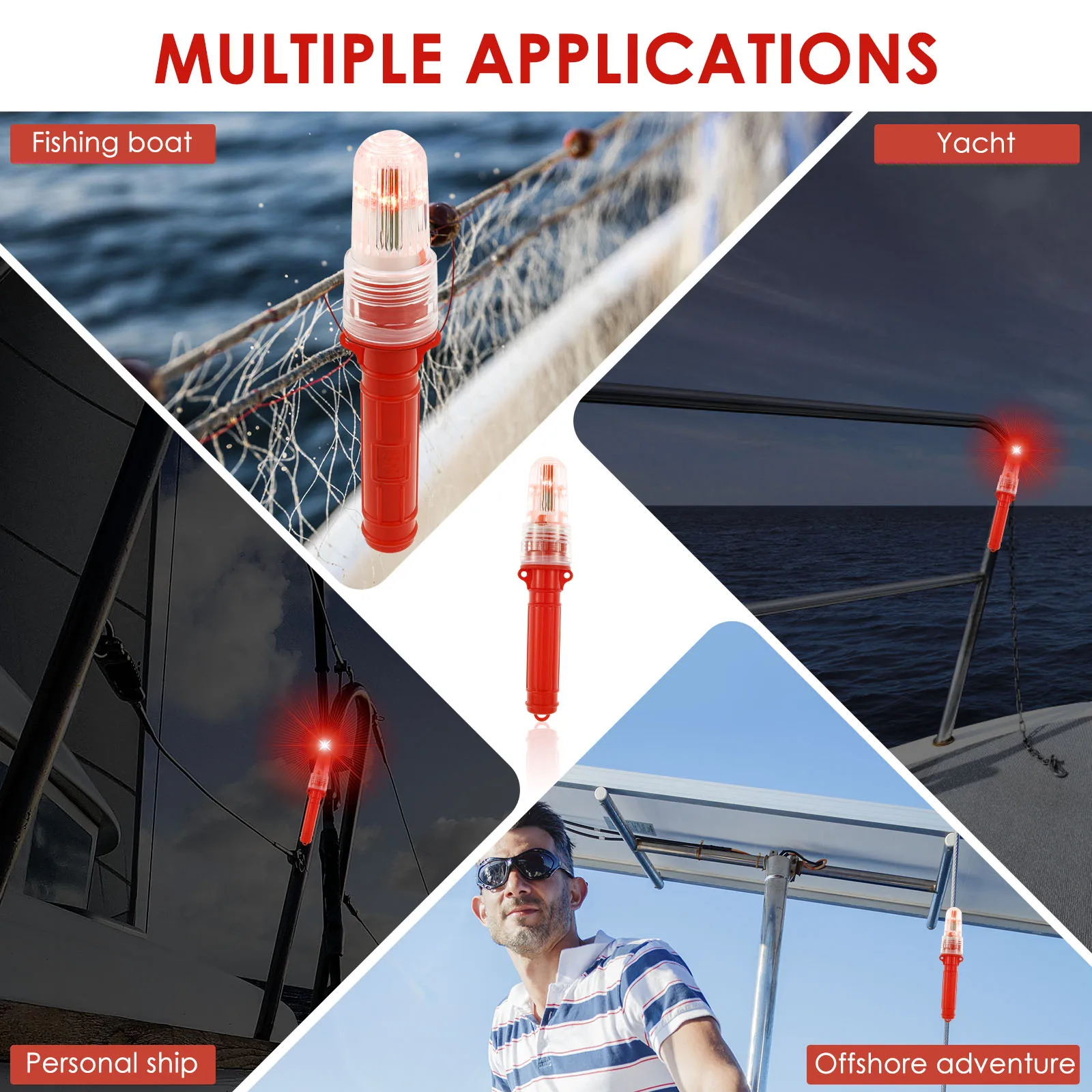 Marine Flares LED Warning Lights for Boats and Yachts
