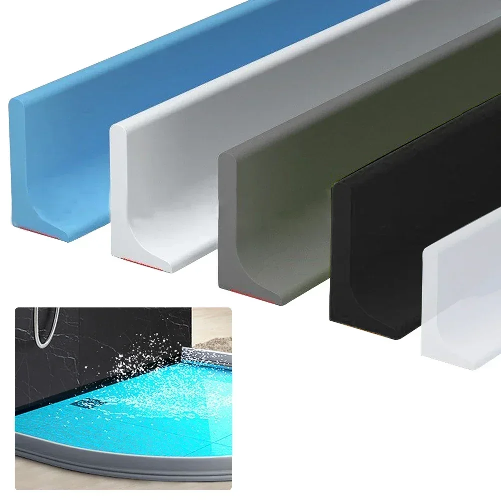 50/100/200/300cm Bathroom Retention Water Barrier Strip Dry & Wet Separation Strip Shower Water Stopper Blocker Seal door seal strip sealing strip tape waterproof tape window seal strip sealing tape sealing strip rubber seal strip rubber door weatherstripping door weatherstripping silicone seal strip