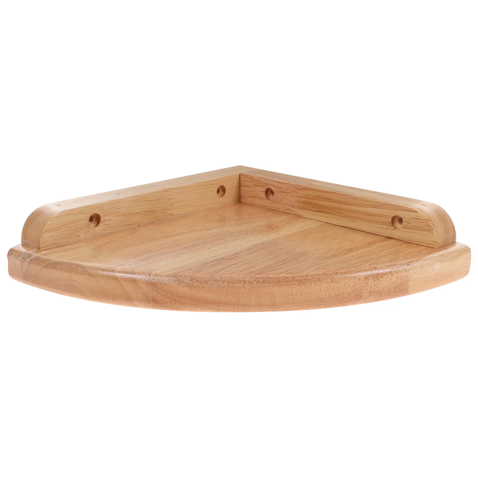 

7/9 Inches White Oak Shelf Fan-Shape Wall Corner Shelf Practical Wall-mounted Corner Storage Rack for Home Bedroom Living Room