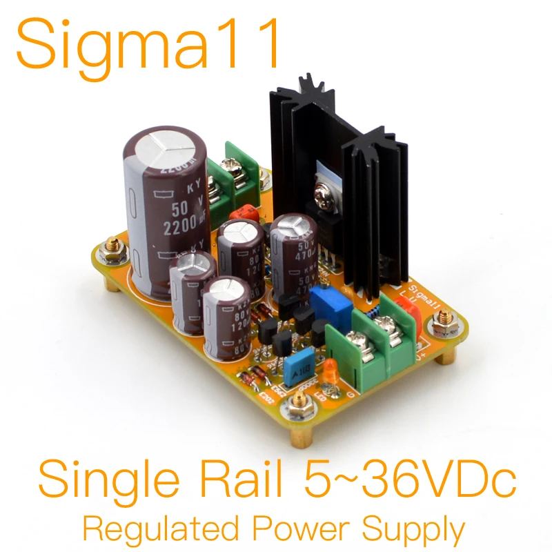 Enhanced High-Precision Discrete Regulated Power Supply Kit & Assembled Board (Single Rail 5-36VDC)