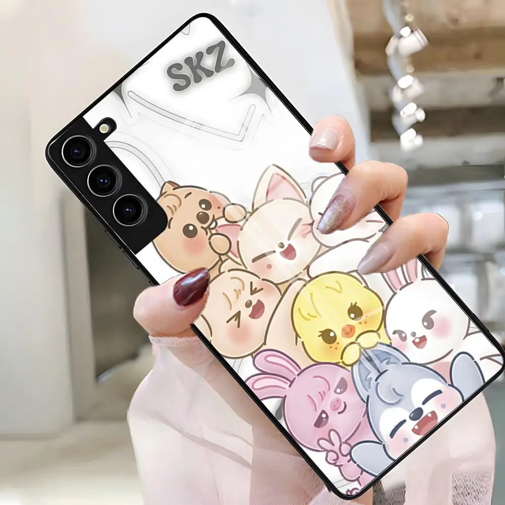 Kpop S-Stray-Kids Shockproof Glass Phone Case Cover