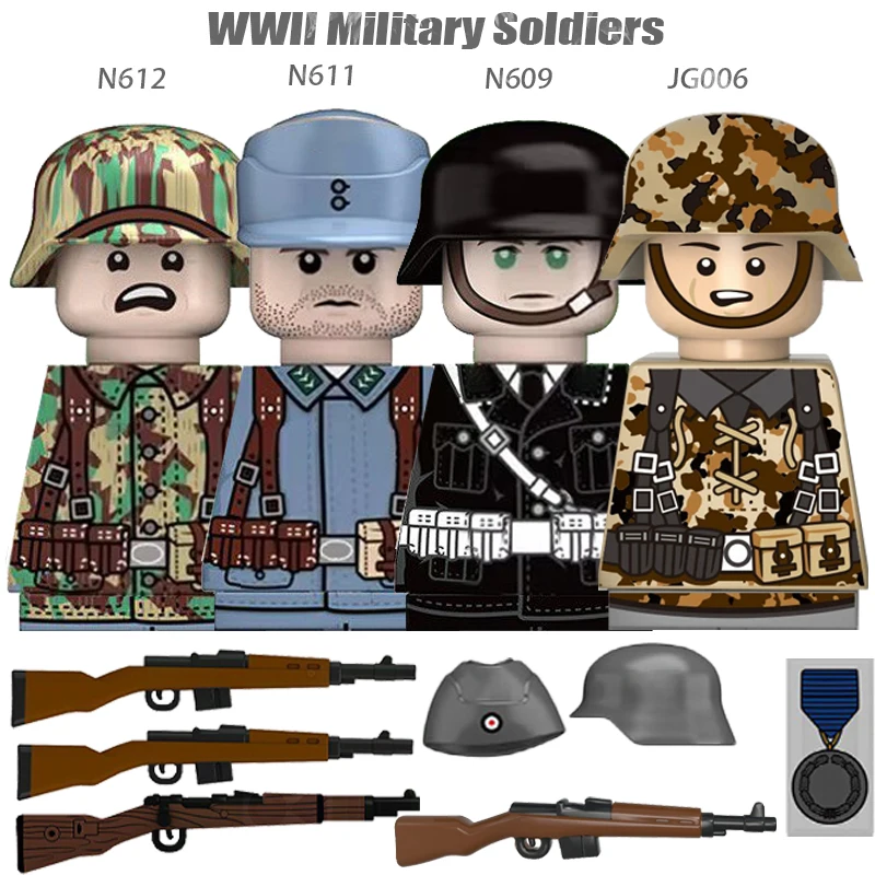 WW2 Winter Soldiers Building Block Set - Military Figures & Weapons Collection