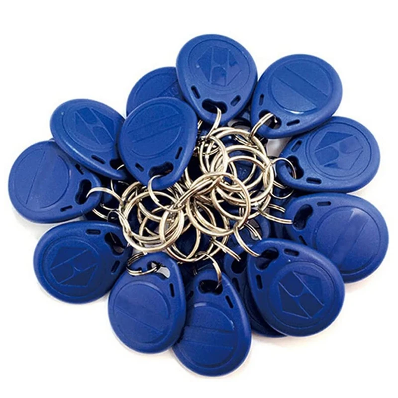 

RISE-50 PCS Writable 125Khz RFID Key Fob Proximity ID Card Token Tag Rewritable T5577 Universal