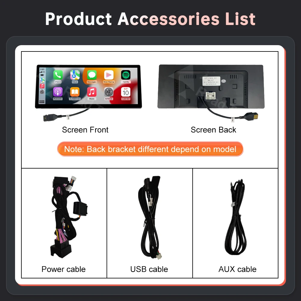 Pantalla táctil inalámbrica Carplay de 12.3'' para BMW Serie 3 E90 E91 E92 E93 Serie 5 E60 E61 Pantalla multimedia Android Auto Radio para coche 1