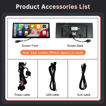 Pantalla táctil inalámbrica Carplay de 12.3'' para BMW Serie 3 E90 E91 E92 E93 Serie 5 E60 E61 Pantalla multimedia Android Auto Radio para coche 1