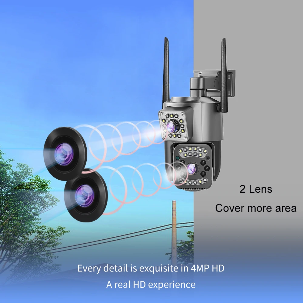 야외 IP 보안 카메라, 양방향 통화, 컬러 야간 투시경, AI 와이파이 카메라, V380 Pro CCTV 카메라, 4K, 8MP, Wi-Fi, 4G SIM 카드