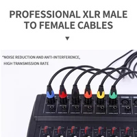 สายไมโครโฟน XLR แบบ 3 พิน ตัวผู้-ตัวเมีย ความยาว 50 ซม. 1 ม. 2 ม. 3 ม. 5 ม. 10 ม. สายสัญญาณเสียงบาลานซ์ สำหรับไมโครโฟน ลำโพง เครื่องขยายเสียง ระบบเสียง PA 3