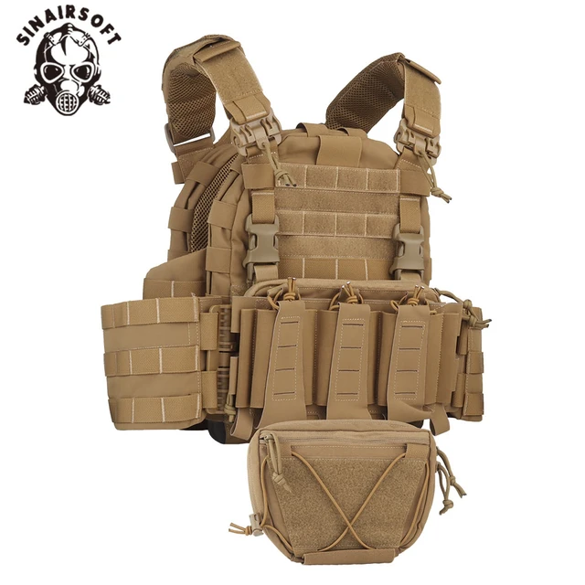 Chaleco táctico de arco para Airsoft, portador de placa de liberación  rápida, ajustable, transpirable, para entrenamiento, pesado, MOLLE, con  bolsa de descarga - AliExpress